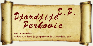 Đorđije Perković vizit kartica